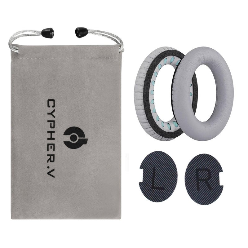 Cypher.V Headphones Replacement Ear Pads,for Bose Quietcomfort QC15 QC25 QC35 35 ii (Grey) - Image 5
